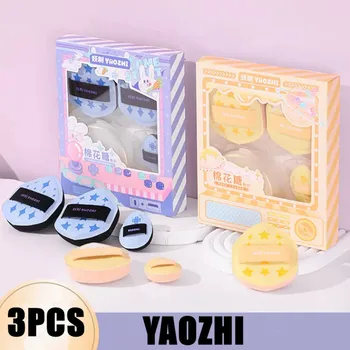 YAOZHI 3PCS Air Cushion Makeup Blender Puff Foundation Powder Blusher Applicator Sponges With Storage Box Cosmetic Tool