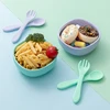 Baby Silicone Bowl Suction Bowls Tableware for Children Waterproof Dishes Suction Toddle Training Tableware Kids Feeding Bowls 4