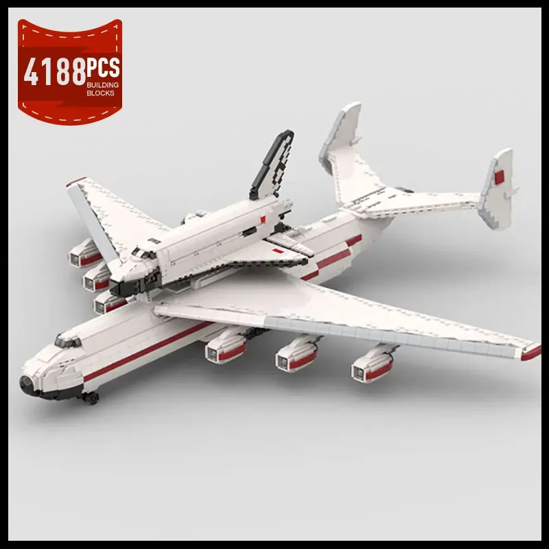 Moc High-Tech Antonoed-225 Space Shuttle Building Blocks 1:110 Scala Carrier Aircraft Rocket Model Moc-95312 Bricks Toy Gift