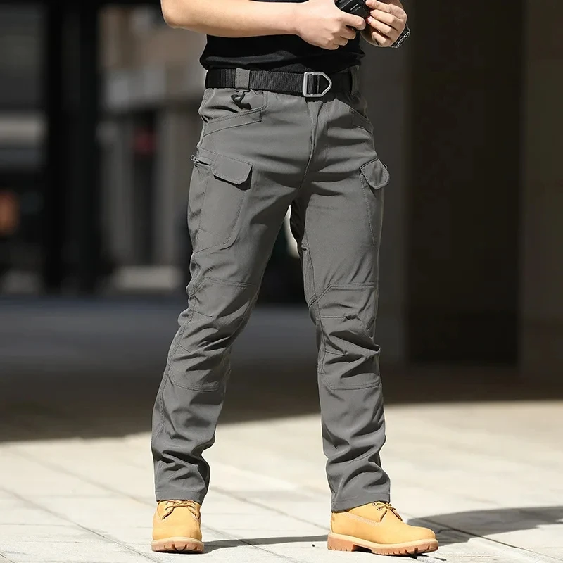 Summer Military Tactical Cargo Pants Casual Trousers Men Wear-resisting Multi-Pockets Quick Dry Outdoor Hiking Work Trousers Men 6