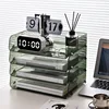 Acrylic Desk Organizers and Accessories, Storage Box for Pens, Files, Office, Makeup, Books, Profiles, 1 Pack 4