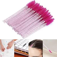 HUAZDS 300pcs Disposable Mascara Wands Eyelash Brush Spoolies for Eye Lash Extension, Eyebrow and Makeup Crystal Makeup Tools 2