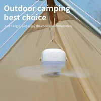 Portable Ceiling Fans 7200mAh Outdoor Camping Fan Tent Ventilator Cooler Rechargeable Electric Fan Remote Control LED Lighting 2
