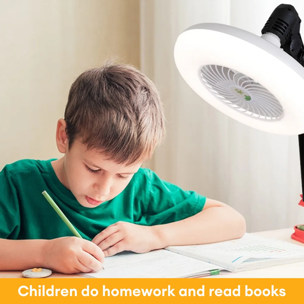 Ceiling Fan With Lights Remote Control E27 Converter Base 30W Smart Remote Control Ceiling Fan With LED Lighting Living Room