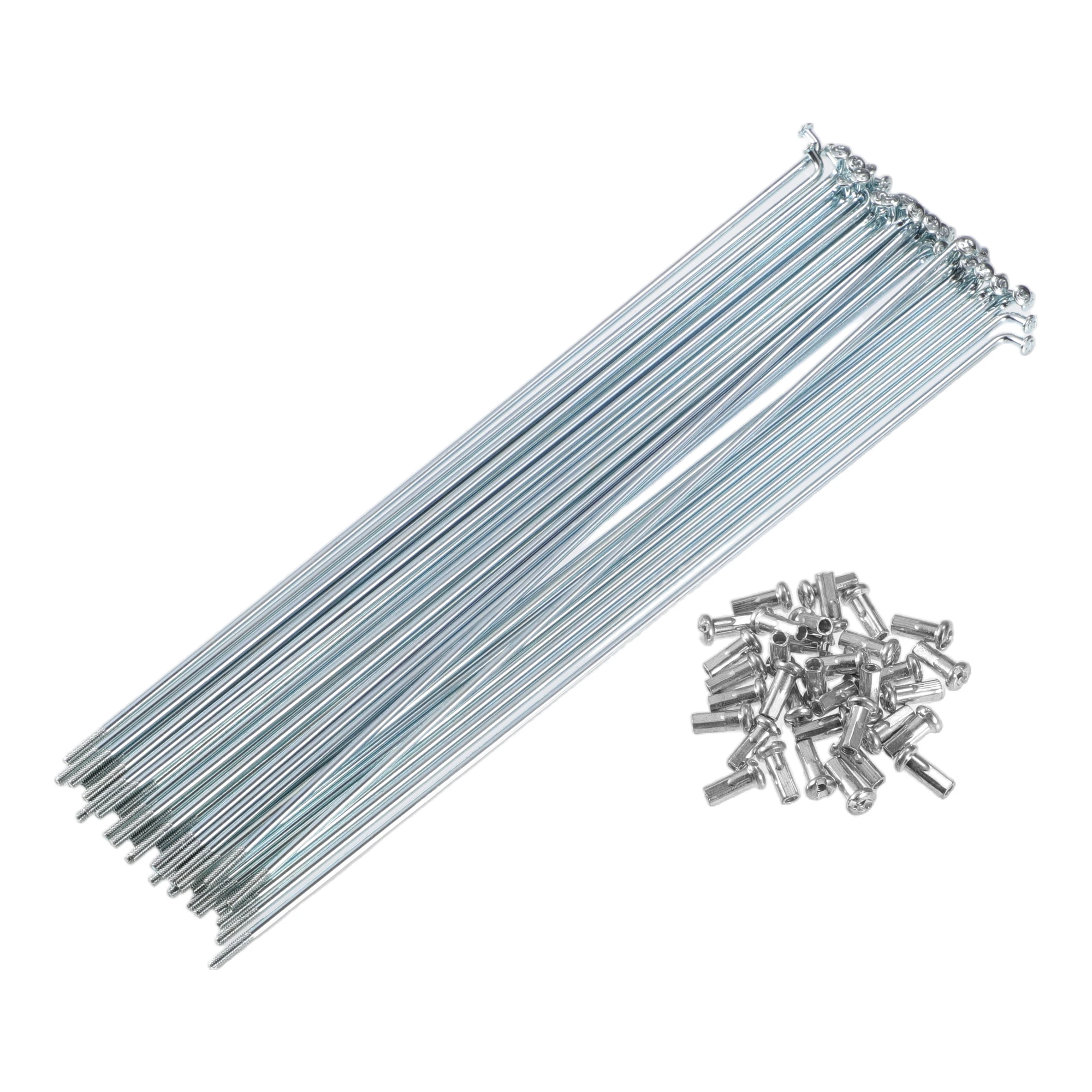 X Autohaux 36pcs 13G J Bend Bicycle Galvanized Spokes 214mm 230mm 260mm 266mm 274mm 288mm 288mm 290mm Cycle Spokes with Nipples