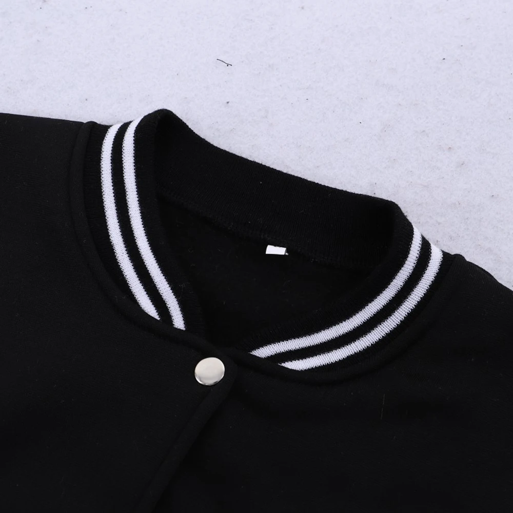 Enjoy Text 1783 Print Loose Street Baseball Jersey Women Soft Sport Jackets Autumn Casual Sportswears Fashion Button Veste - Image 3