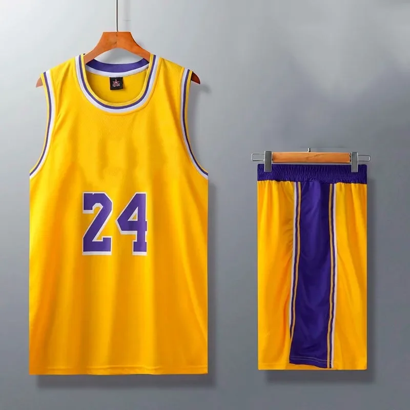 Printed-No-24-Los-Angeles-Basketball-Sets-Men-Summer-Outdoor-Sports ...