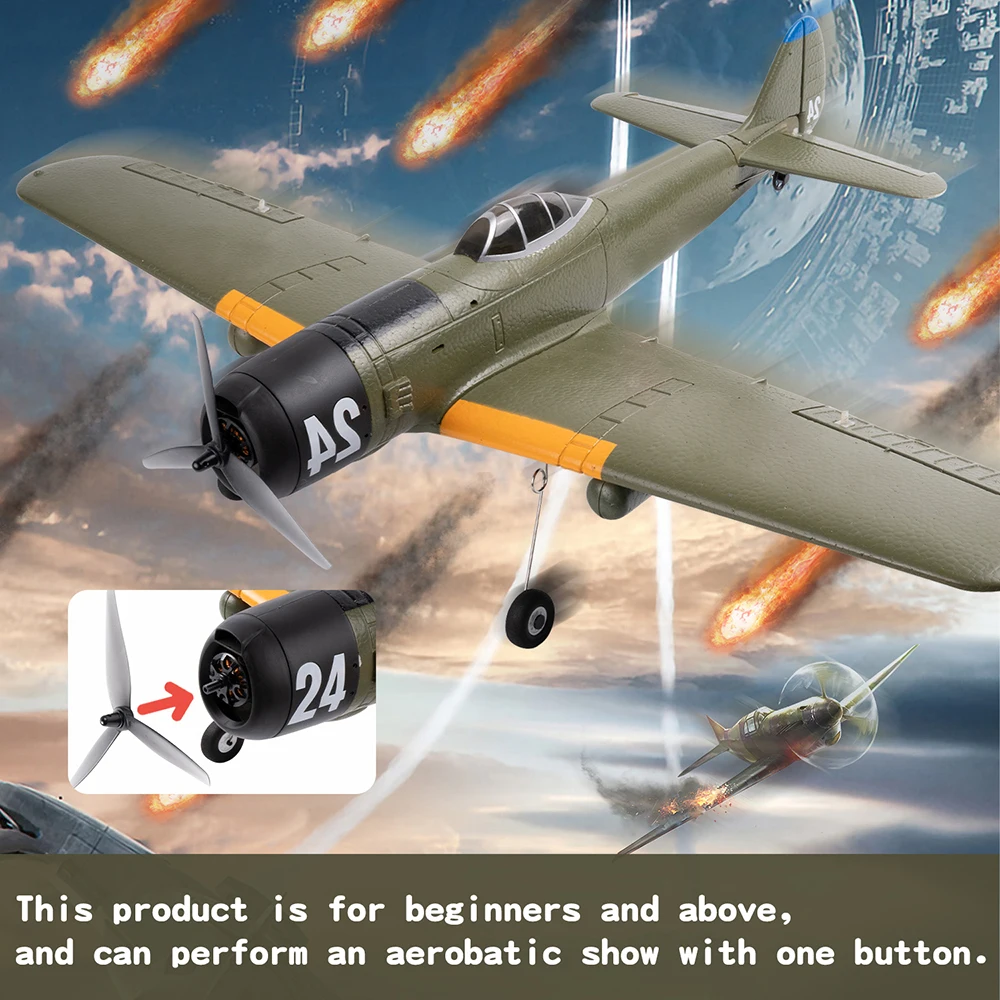 Kootai Ki84 WWII Fighter 690mm Wingspan 2.4GHz 4CH Built-in Gyro 3D/6G Switchable EPP RC Airplane RTF Supports SBUS GPS 3