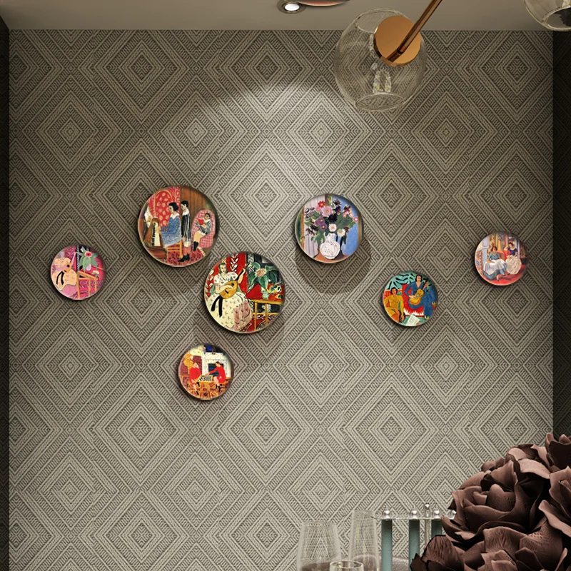 Matisse's Oil Painting Works Decorative Plates,Living Room Walls,Light Luxury Creative Decorations,Restaurant Hanging Plat 3