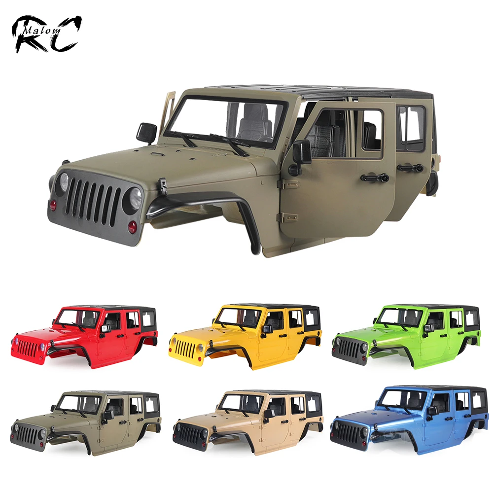 Hard Plastic Car Shell 313mm Wheelbase Jeep Wrangler Rubicon Body Kit for  1/10 RC Crawler Axial SCX10 90046 90047 RGT EX86100|Parts & Accessories| -  AliExpress