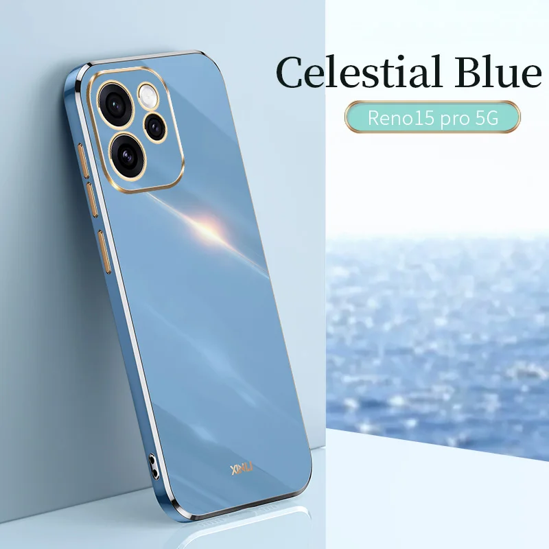 Luxury Colorfast Plating Phone Case - Soft Straight Edge Back Cover Shell