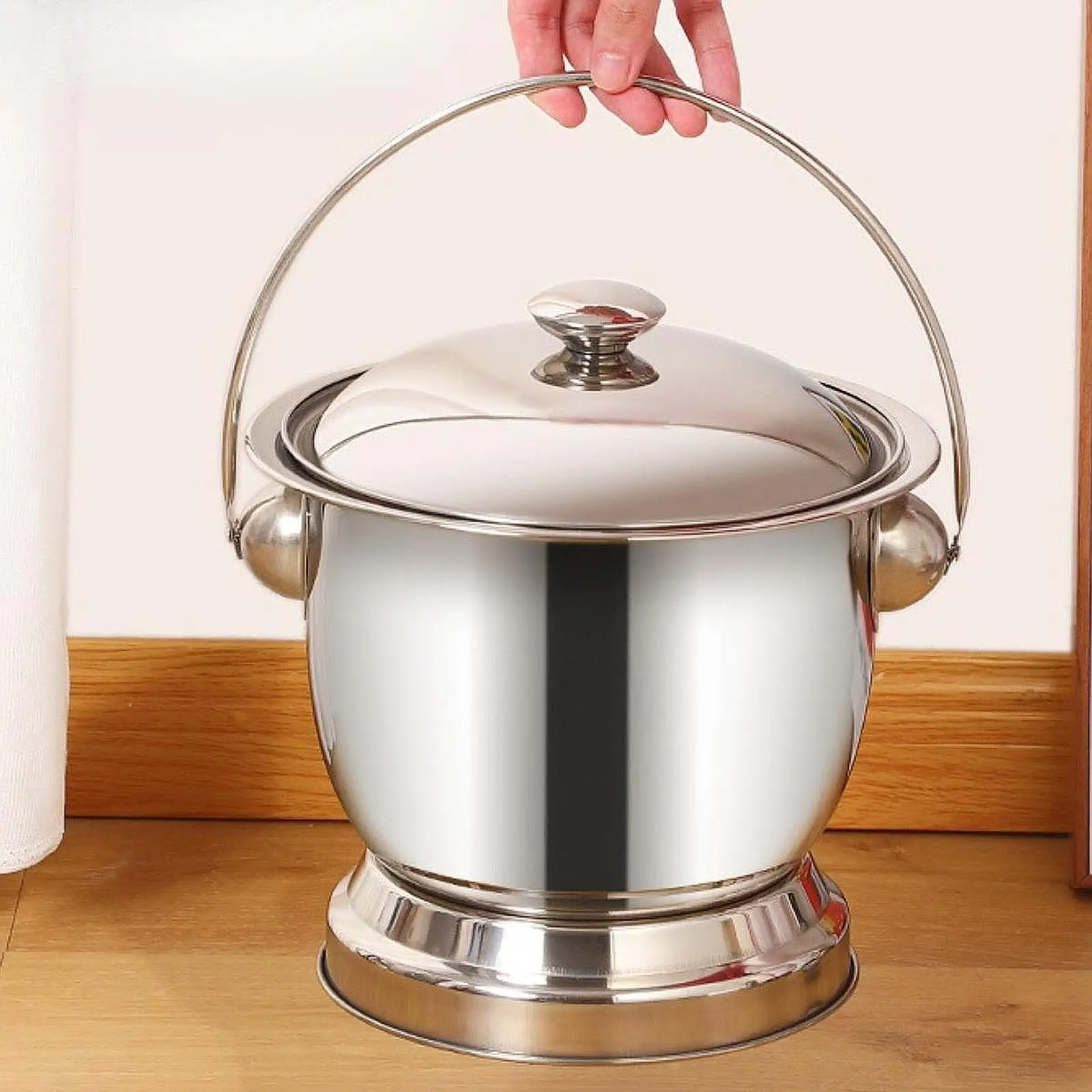Chamber Bucket with Lid Handle Night Urine Bucket Bedpan Urinal Night Urine Jug for Female Male Child Women Men Home Use Bedroom 3