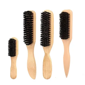 Spazzola per Barba da Uomo, in Legno, per Peli Facciali Spessi, con Setole Robuste e Controllabili, Morbida ed Elegante per lo Styling della Barba