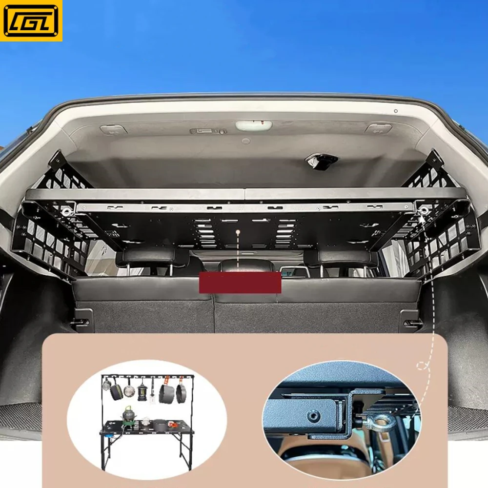 Cgz molleパネル背面トランク棚、カーゴオーガナイザー
