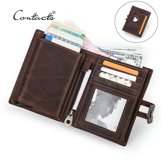 Portefeuille AirTag Billfold avec grande poche à pièces