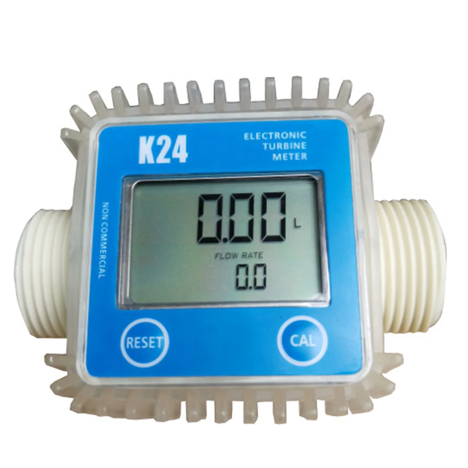 Digital K24 Turbine Diesel Oil Fuel Flow Meter Gauge LCD Fuel Flow