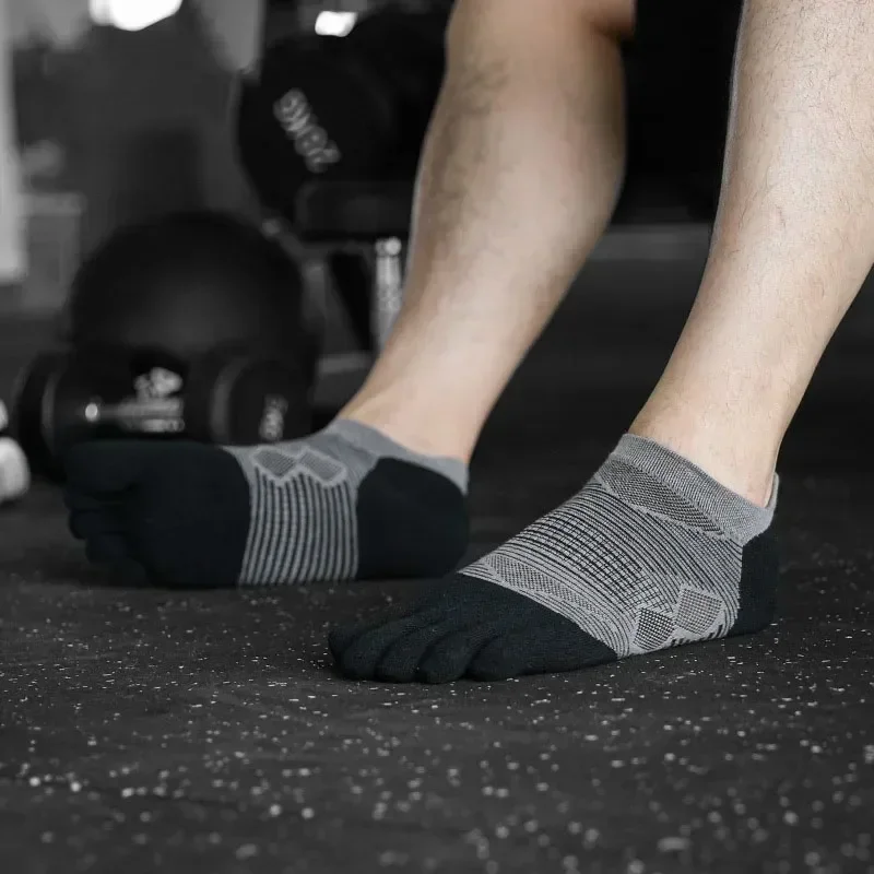 

Quick Dry Marathon Tube Five Outdoor Women's Sports Short Finger Socks Sweat-absorbing Breathable Running Men's