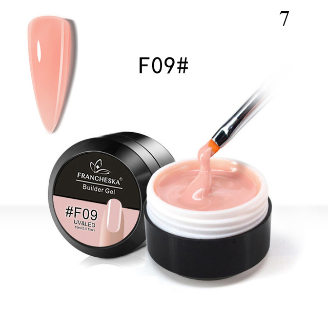 Extension Gel Nail Builder Pink White Clear Poly Builder Crystal Glue Soak Off Uv Manicure Long Lasting Diy Art Tool