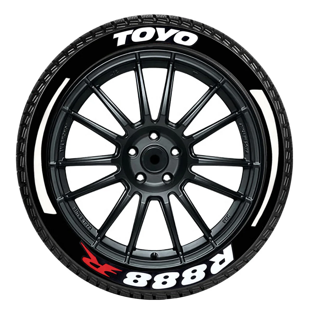 Toyo R888R 타이어 스티커, 자동차 오토바이 수정 문자 스티커, 자동차 인테리어 용품, BMW 벤츠 아우디 VW 도요타 혼다