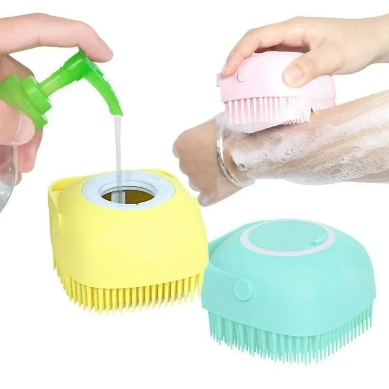 

Baby Showers Cleaning Mud Dirt Remover Massage Back Scrub Showers Bubble Non-toxic Brushes Bath Brush with Hook Soft Silicone