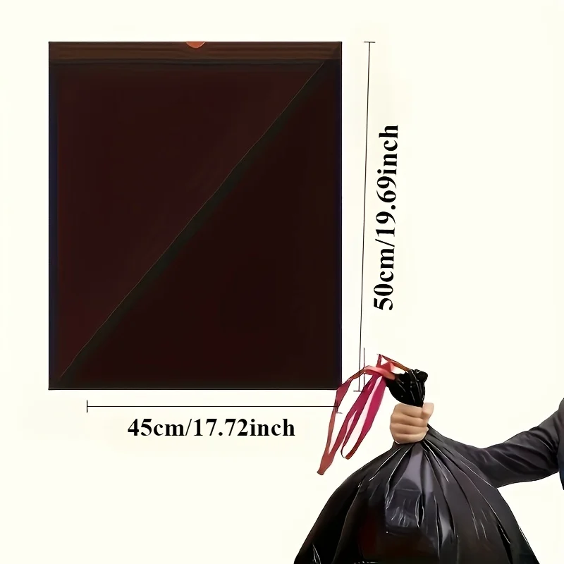 Disposable Trash Bags 1 Roll 15pcs Extra-Large 35-Gallon Foldable Multi-Purpose Home Outdoor Car Kitchen