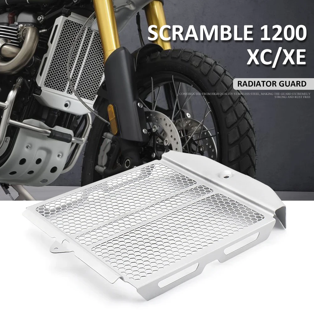 

Motorcycle Accessories Black Silver Air Intake Cover Radiator Grille Grill Guard For SCRAMBLE 1200 XE For Scramble 1200 XC