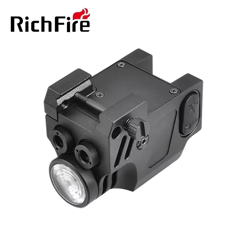 Tactical Aluminum Flashlight with Red and Green Laser for Outdoor Use