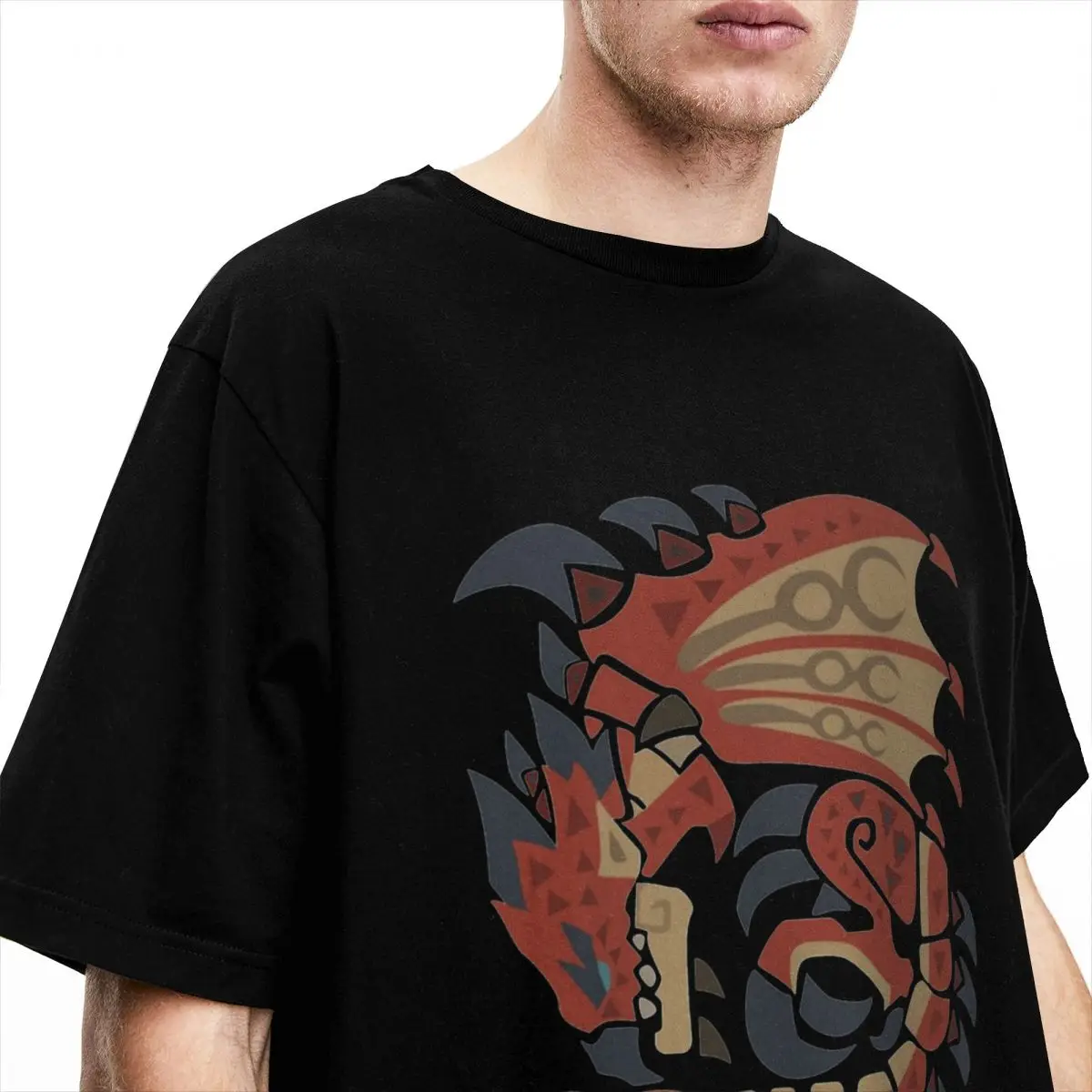 Rathalos Aesthetic Summer Cotton Fashion Tee - Men's Short-Sleeve Custom Design T-Shirt