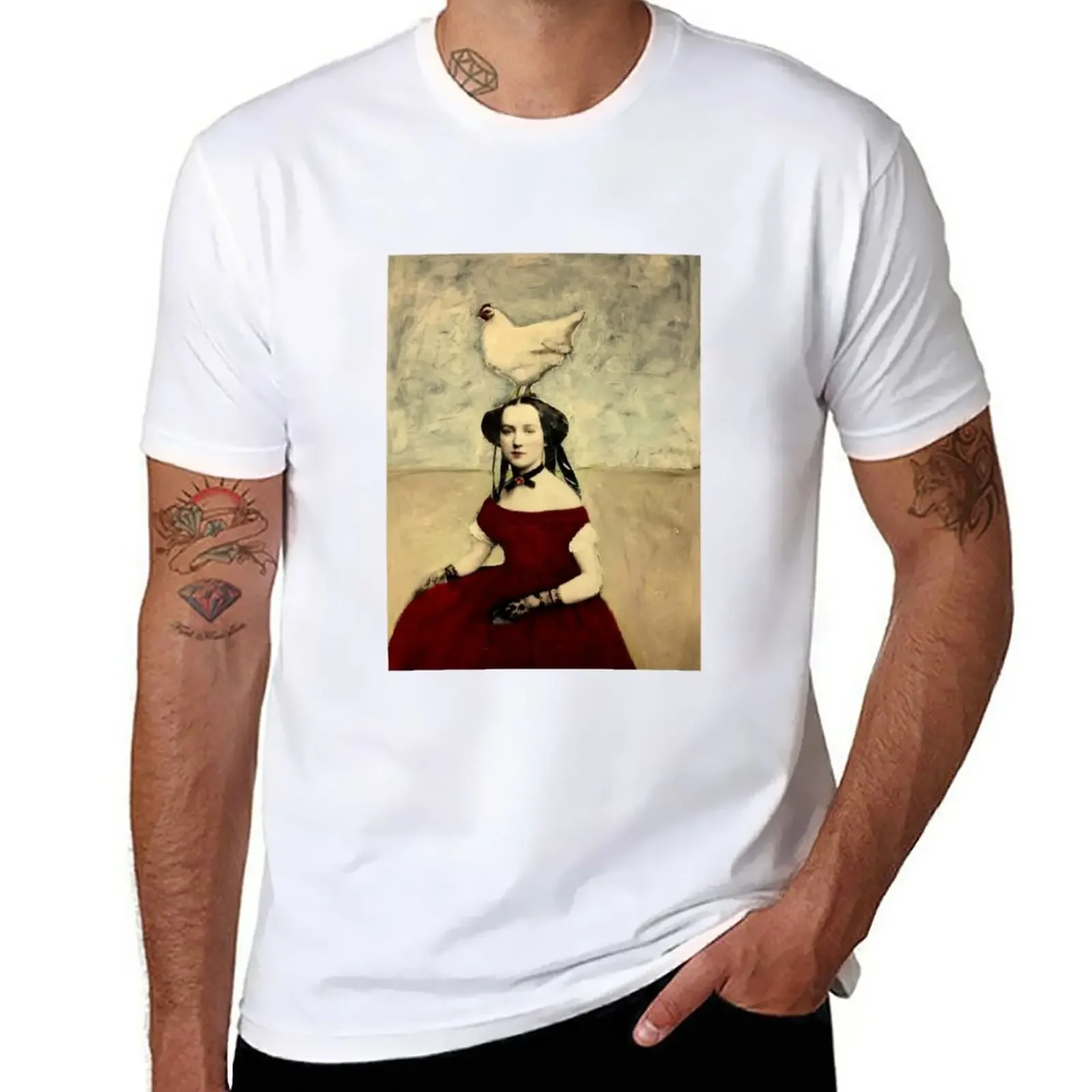 

Queen Hen T-Shirt heavyweights customs design your own blanks men clothing