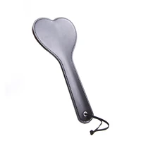 28.5cm Heart Shape Paddle Riding Crops Flogger Horsewhips Spikes Leather Spanking Paddle Slapper Dressage Whips 2
