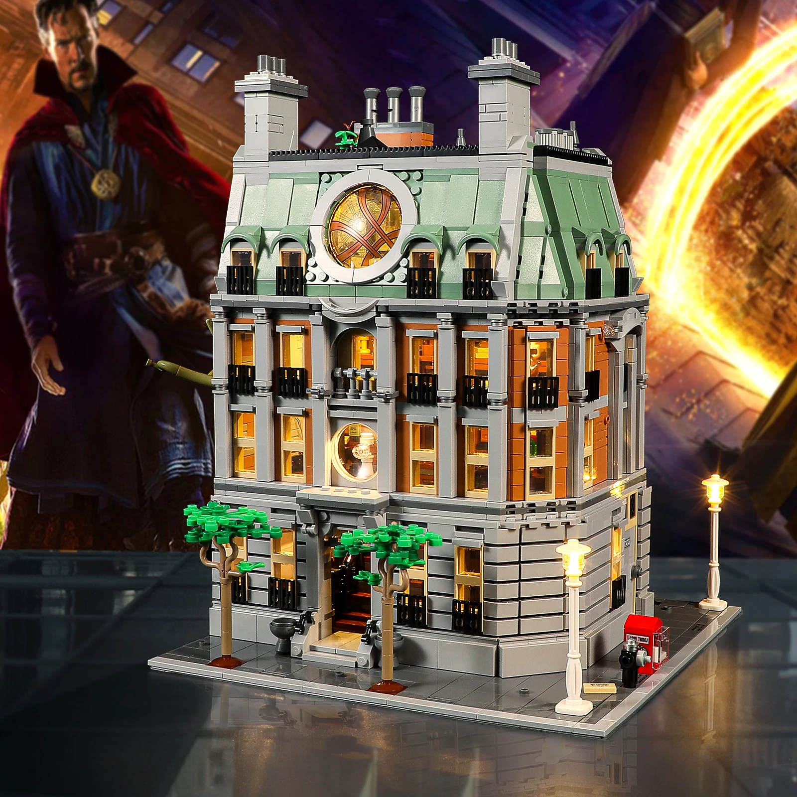 Hprosper 5V Luci A Led Per Marver 76218 Sanctum Sanctorum Lampada Decorativa Con Scatola Batteria (Non Includere Set Di Blocchi Lego)