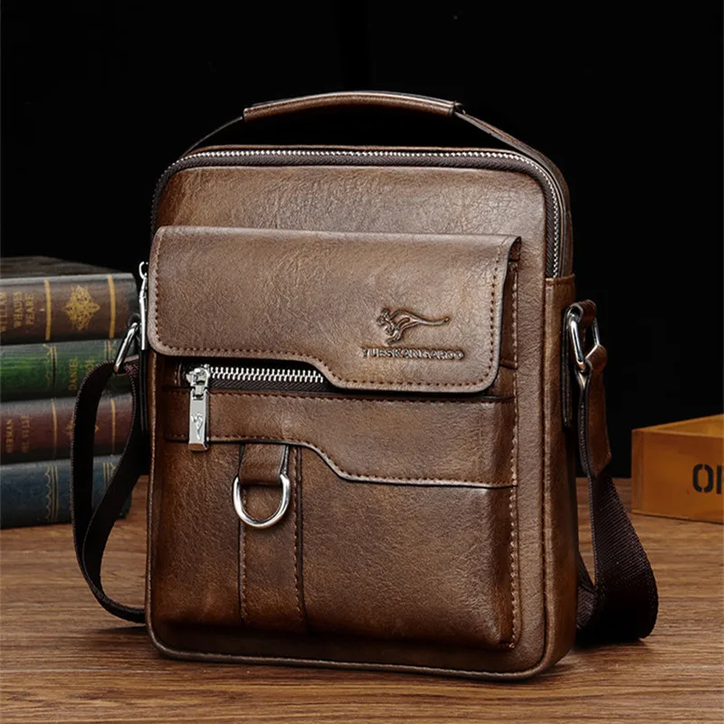 

Vintage Genuine Leather Shoulder Bag For Men Shoulder Strap Handbags Business Male Crossbody Messenger Bag Man Tote Bag