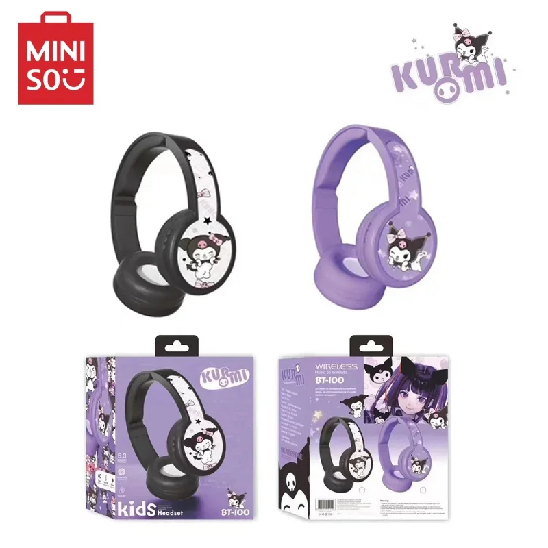 

Sanrio Cartoon Kuromi Bluetooth Headphone Hello Kitty Wireless Headsets With Mic Foldable Lightweight Earphone Fashion Gifts