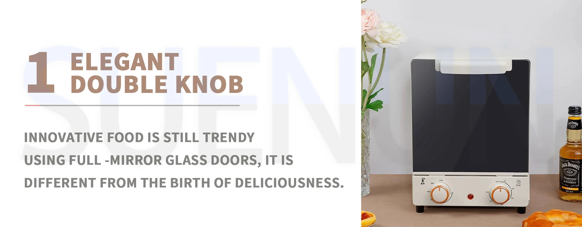 Description Picture 4 of itemElectric Oven Visual Window Household Oven Microwave Oven All-in-one Machine Cake Bread Chicken Wings Oven Adjustable Temperatur