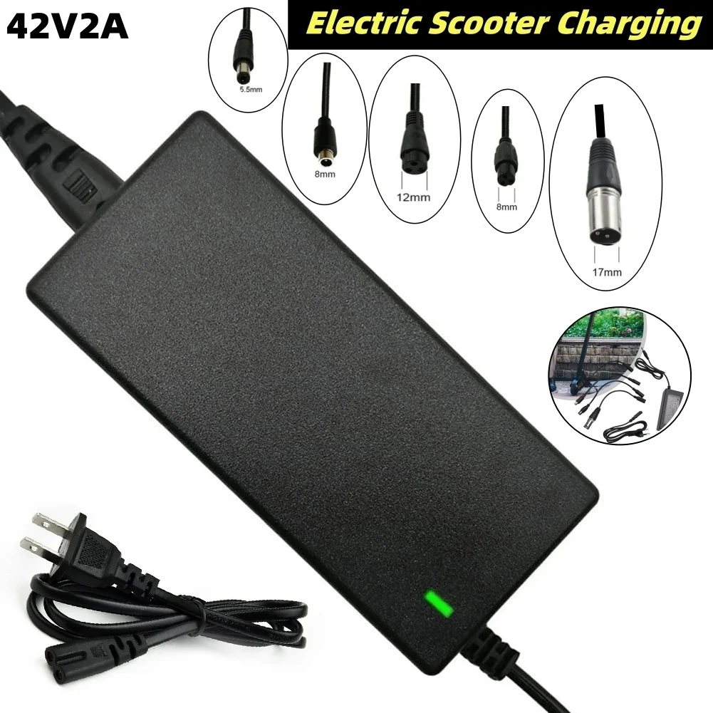 Electric Scooter Charger AC 100V-240V 24V-36V Lithium Battery US/EU Plug DC 42V 2A