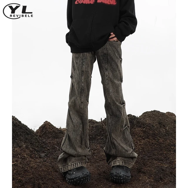 하이 스트리트 패션을 위한 필수 청바지: Pave Hawk 워시 폴드 마이크로 혼 청바지