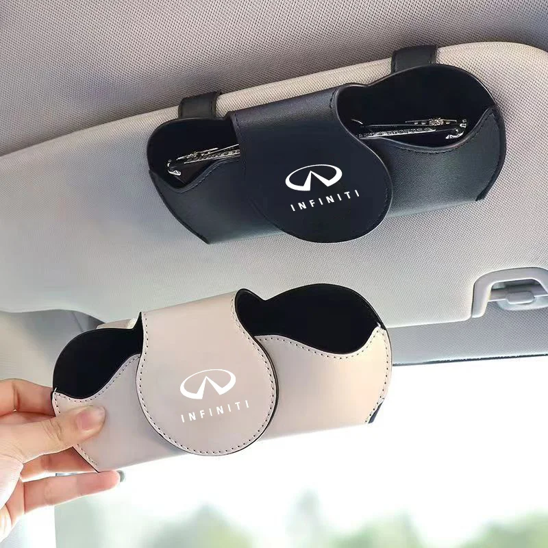 자동차 선바이저 안경 케이스, 거치대 선글라스 보관함 클립, 인피니티 Q50L QX60 QX50 QX55 Q70 FX Q60 ESQ용
