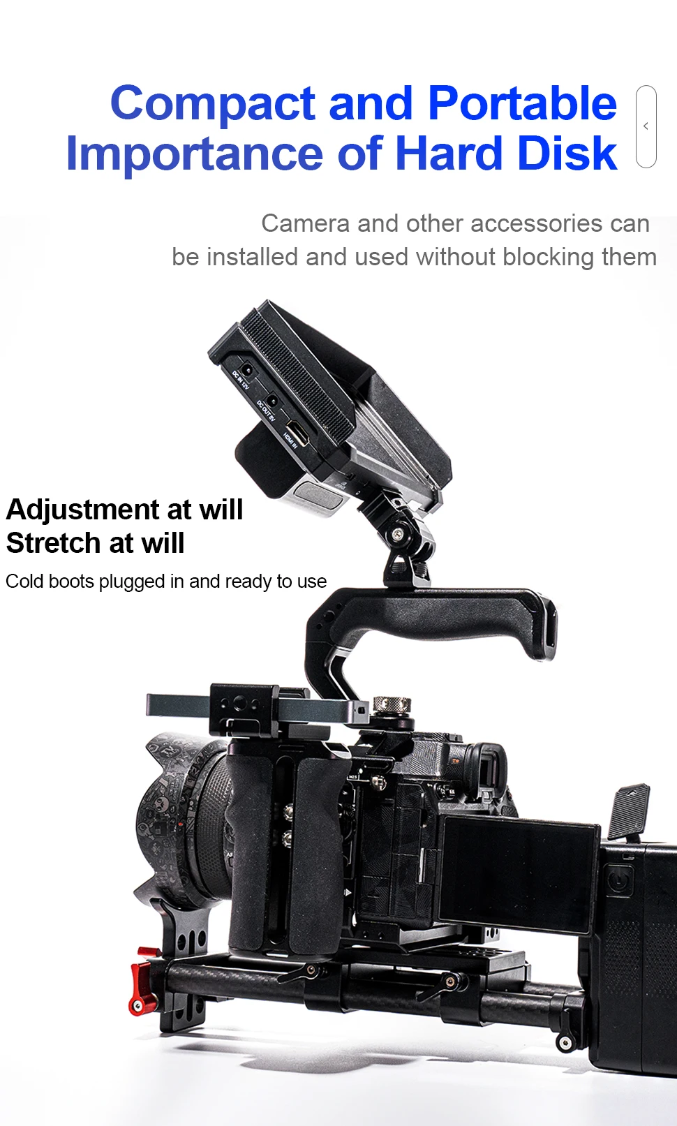 Portable Hard Drive Holder Multifunctional Clamp Metal Clip for SamsungT5 T7 T9