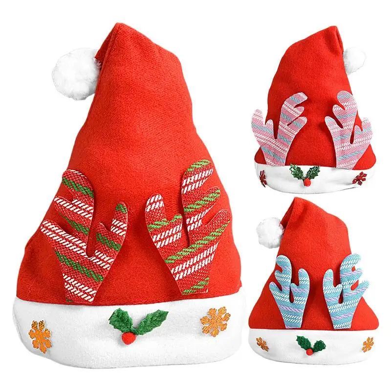 

Шапка с Санта-Клаусом, рождественские шапки, свитер, новогодние милые детские и взрослые капли с оленьими рогами, чулки, подарок на Новый год, женский зимний подарок