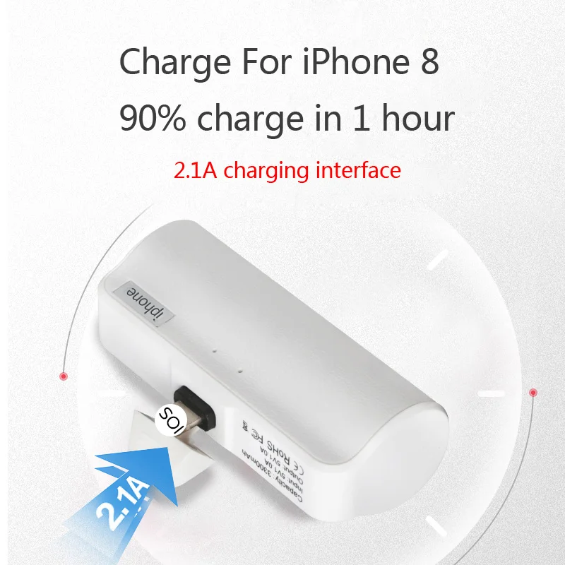 6097 Power Bank 3300mAh External Battery Wireless Charging For iPhone 13 Pocket Mini Power Bank mobile phone charger For Xiaomi