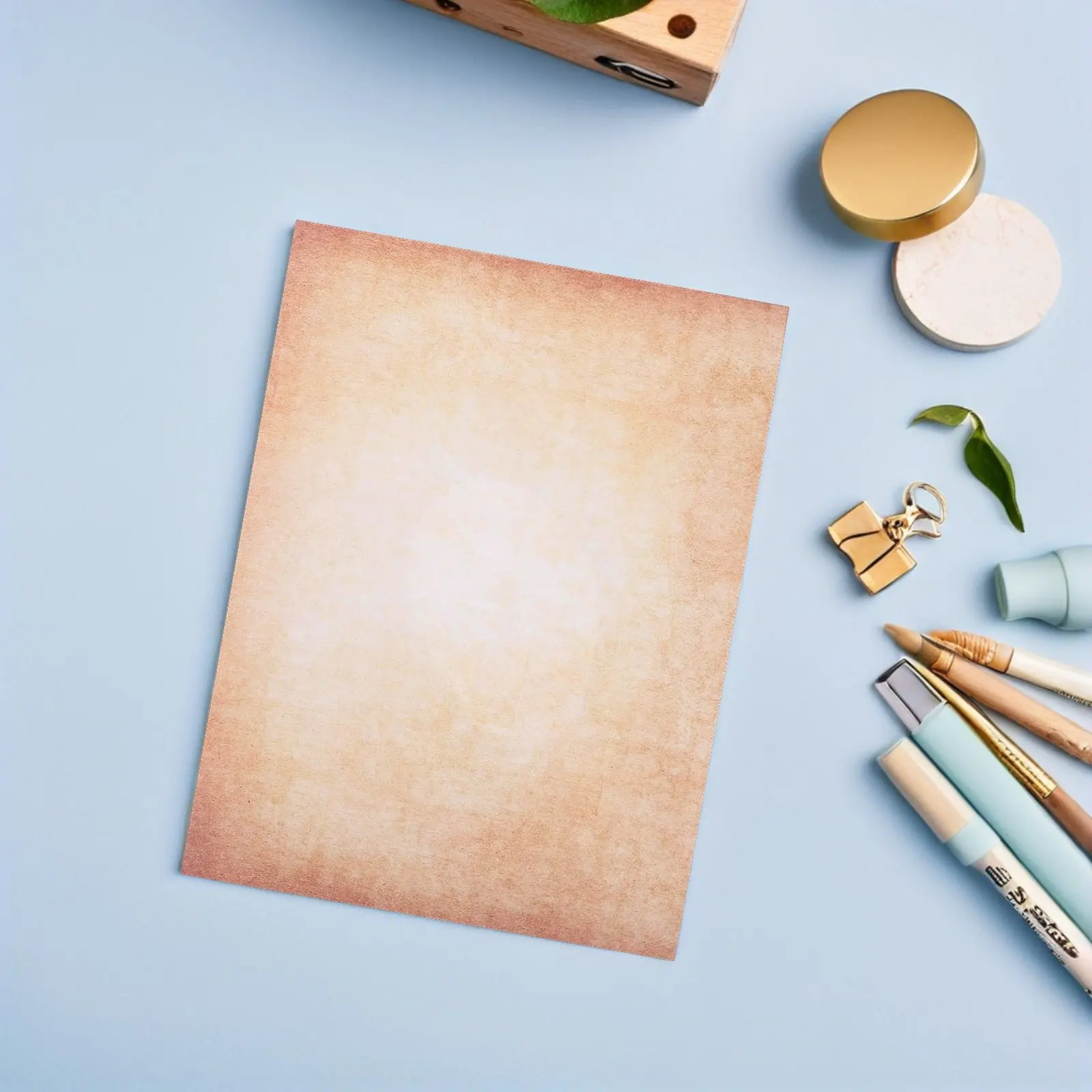 100Pcs 빈티지 필기 용지 양면 A4 레트로 문구 용지 스크랩북킹 저널링 편지 인쇄 용지