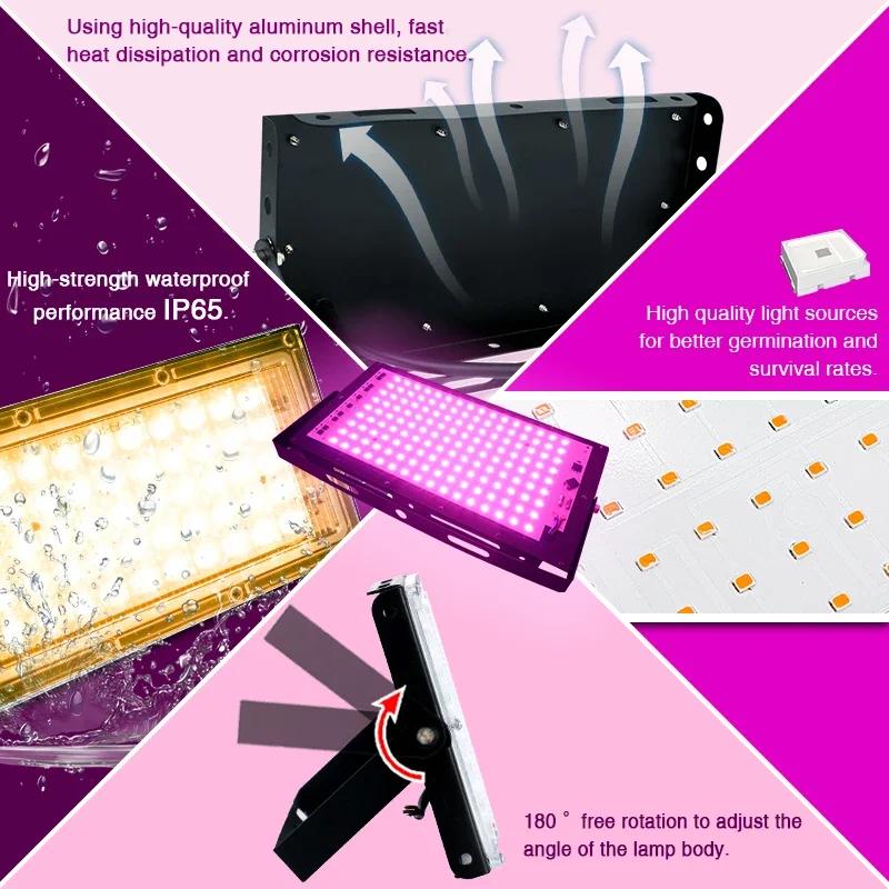 LED Plant Grow Light 50W 100W 220V Full Spectrum Hydroponic Growing Lamp Plants Phyto Veg Flower Indoor Led Floodlight Phytolamp led grow light grow light