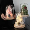 15*30cm Cylinder Glass Dome Vase Home Deocration Log EVA Base Transparent Dustproof Cover Wedding Souvenir DIY Friend Gift 5