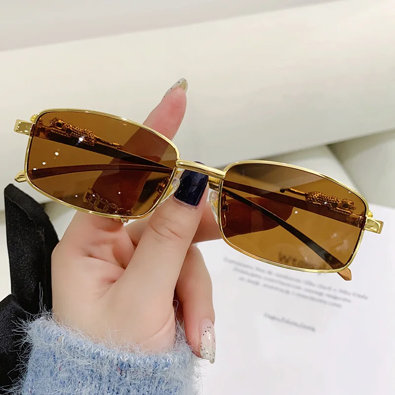 New Rimless Sunglasses Rectangle Fashion Popular Women Shades