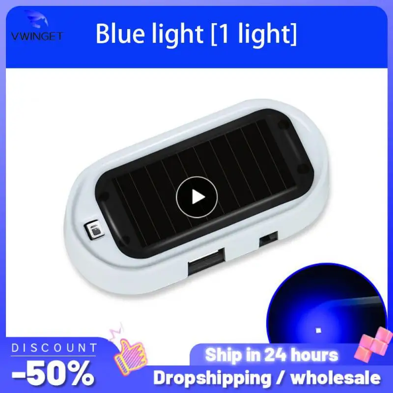 

Solar Car LED Alarm Security Light Simulated Dummy Alarm Wireless Warning Anti-Theft Caution Lamp Flashing Imitation