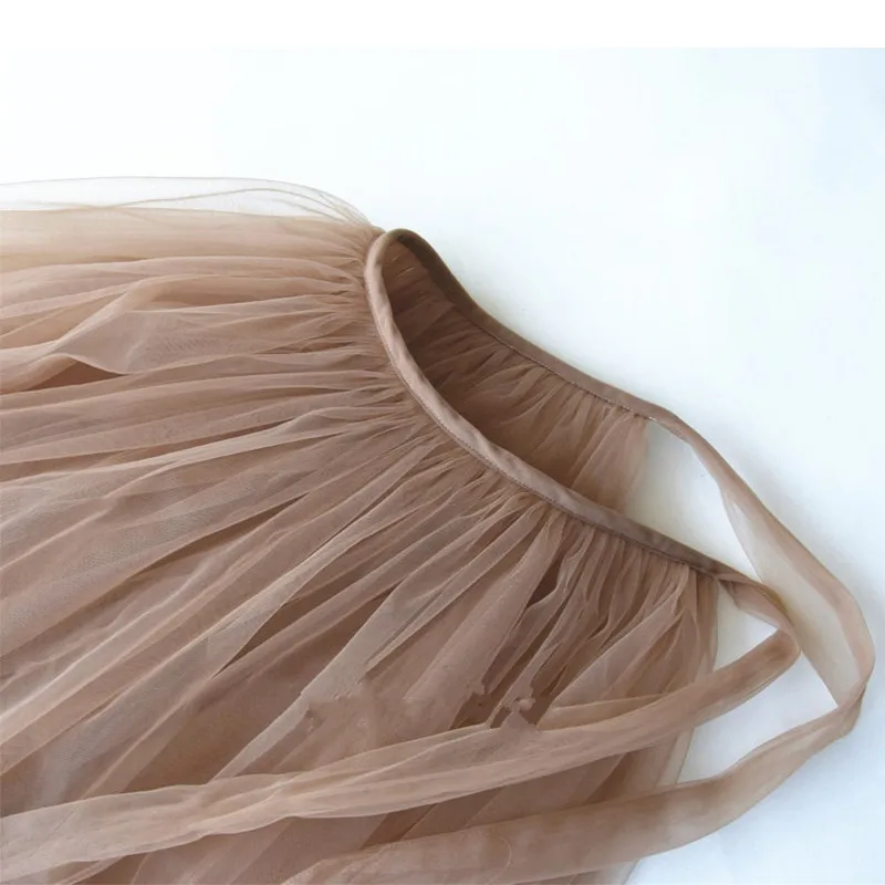 Chic Tulle Overskirts For Prom Party Bridal Detachable Skirts   For Wedding Multi Layered Sweep Train Maxi Reception Overlay 2