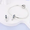 Mysterious 925 Sterling Silver Love Evil Eyes Celtic Knot Palm Pendant Beads Safety Clip Fit Brand Bracelet Premium Gift DIY 4