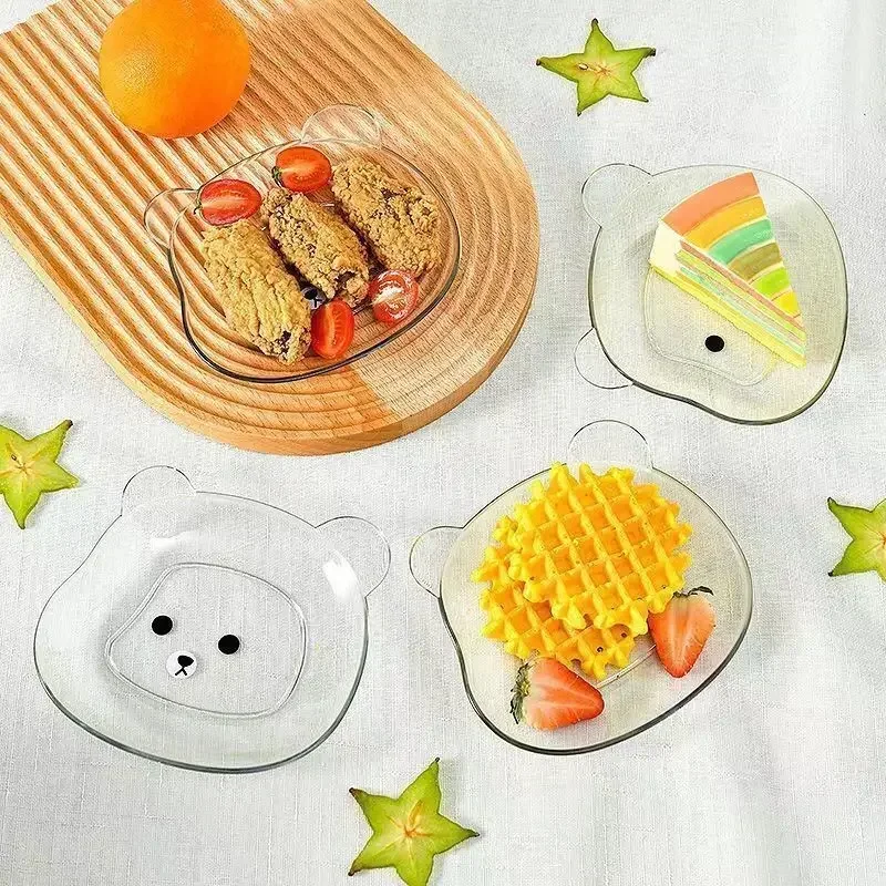 Lovely Bear Food Storage Tray Dried Fruit Snack Plate Appetizer Serving Platter Party Candy Pastry Nuts Dish 1 Pcs