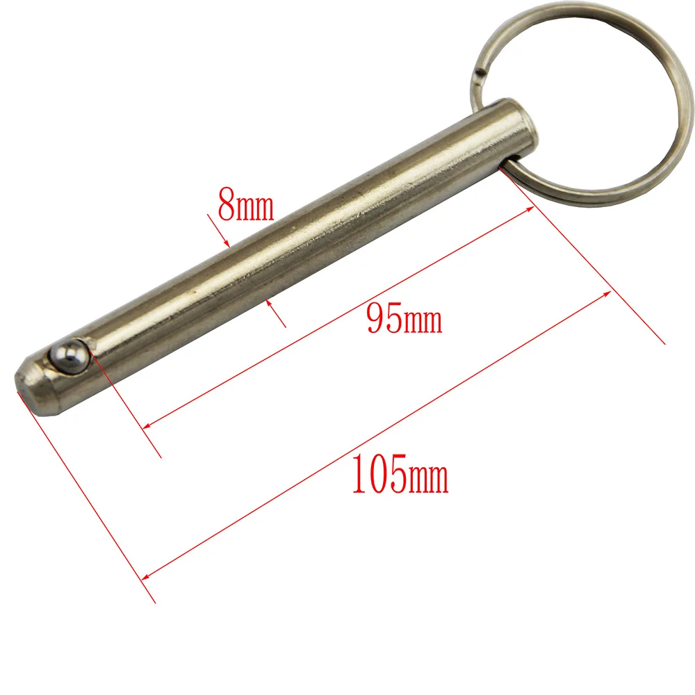 10PCS Quick Release Push / Pull Ball Lock Pins With Sprung Ball End 8mm 10mm