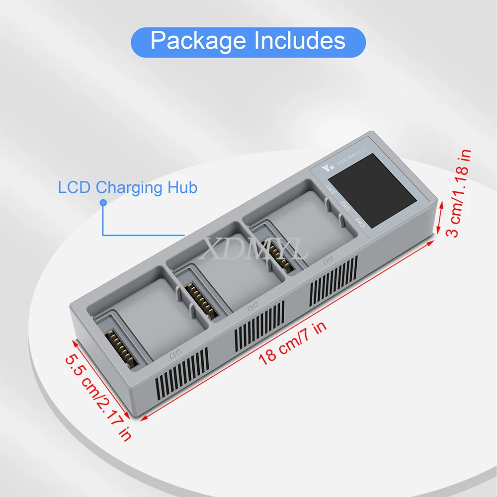 Description Picture 6 of itemCharging Manager Digital Display Color Screen Charger Hub For DJI Mavic 3/Pro/Classic/Cine Battery Charger Accessories